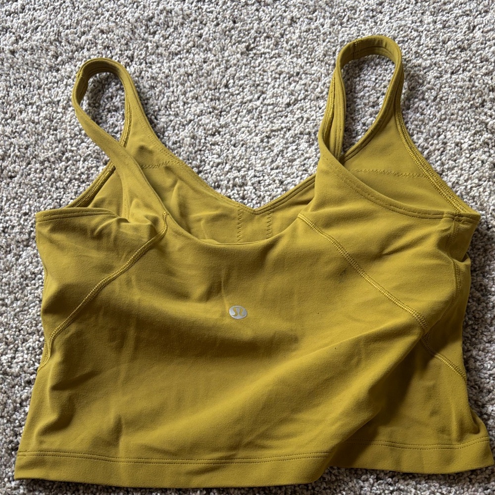 lululemon athletica Olive Mustard Yellow Sports Bra Tank